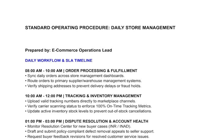 manage your ebay store, handle customer service, and remove defects